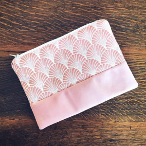 Pochette cousu main Pink Art Made in France Romanbrance