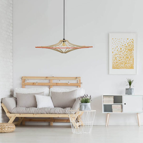 Suspension en bois luminaire Riff Made in France