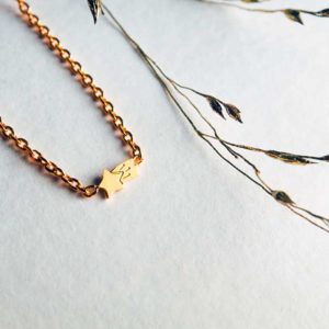Bracelet doré enfant étoile filante Made in France
