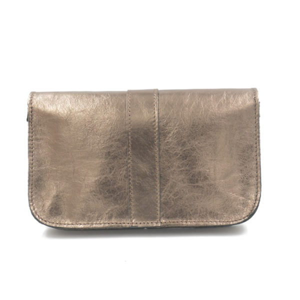 Mini sac à main en cuir couleur bronze Fabrication Française L'Amoureuse