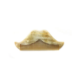 Peigne moustache en corne claire Coucot Made in France