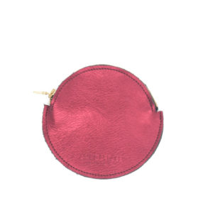 Porte monnaie en cuir rose pour femme L'Amoureuse Made in France